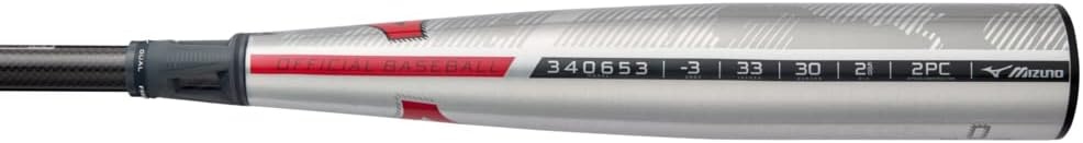 image:imageMizuno B23Duality 3 BBCOR Baseball Bat 2 58 inch Barrel Hot Metal Barrel Single Wall CorTech Composite Handle Dual Frequency Damper Optimized End CapB23DUALITY 3 BBCOR Baseball Bat