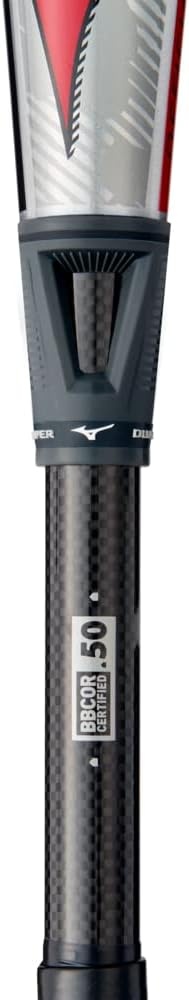 image:imageMizuno B23Duality 3 BBCOR Baseball Bat 2 58 inch Barrel Hot Metal Barrel Single Wall CorTech Composite Handle Dual Frequency Damper Optimized End CapB23DUALITY 3 BBCOR Baseball Bat