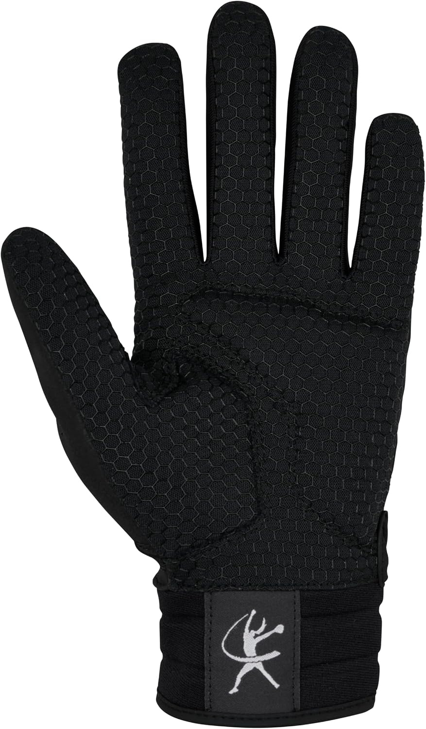 image:imageMizuno Finch Softball Padded Batting Gloves Pair Adult and Youth Nonslip Palm Padded ShockPalm FlexMesh Back QuikAdjust Wrist TabBlackWhite