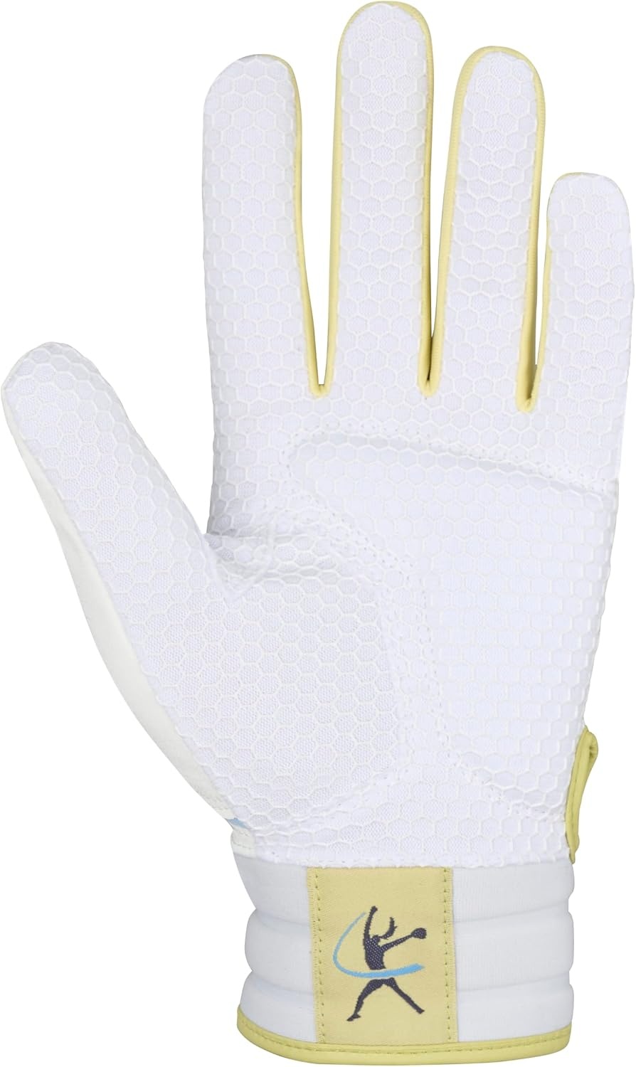 image:imageMizuno Finch Softball Padded Batting Gloves Pair Adult and Youth Nonslip Palm Padded ShockPalm FlexMesh Back QuikAdjust Wrist TabPurpleYellow