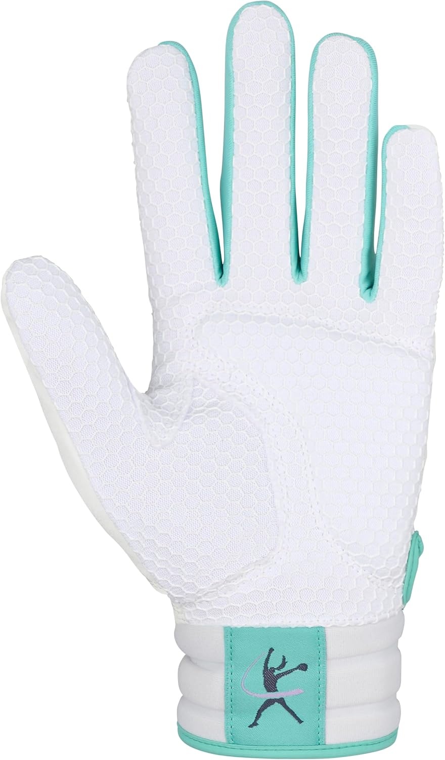 image:imageMizuno Finch Softball Padded Batting Gloves Pair Adult and Youth Nonslip Palm Padded ShockPalm FlexMesh Back QuikAdjust Wrist TabWhiteLavender