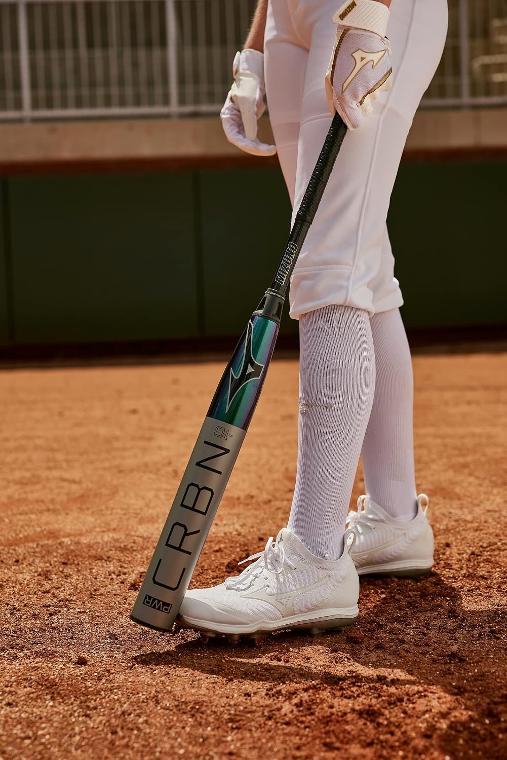 image:imageMizuno Finch Softball Padded Batting Gloves Pair Adult and Youth Nonslip Palm Padded ShockPalm FlexMesh Back QuikAdjust Wrist TabWhitePink