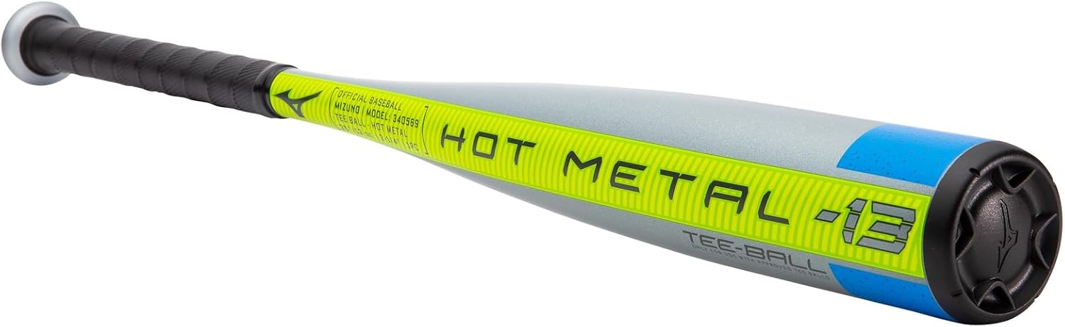image:imageMizuno HOT METAL TBall 13 USA Baseball Bat 2 14 inch Barrel 1 Piece Aluminum Lightweight Design Speed Helix GripHOT METAL TBall USA Baseball Bat 13