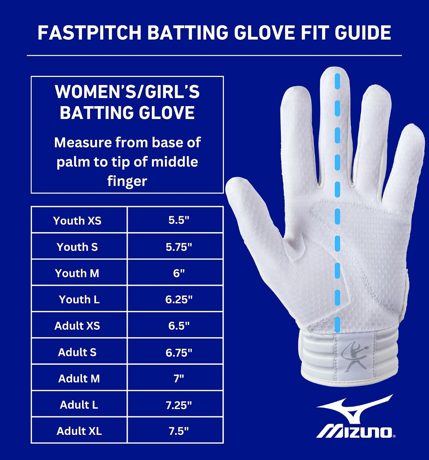 image:imageMizuno Pro Select Fastpitch Womens Softball Batting GloveWhiteTeal