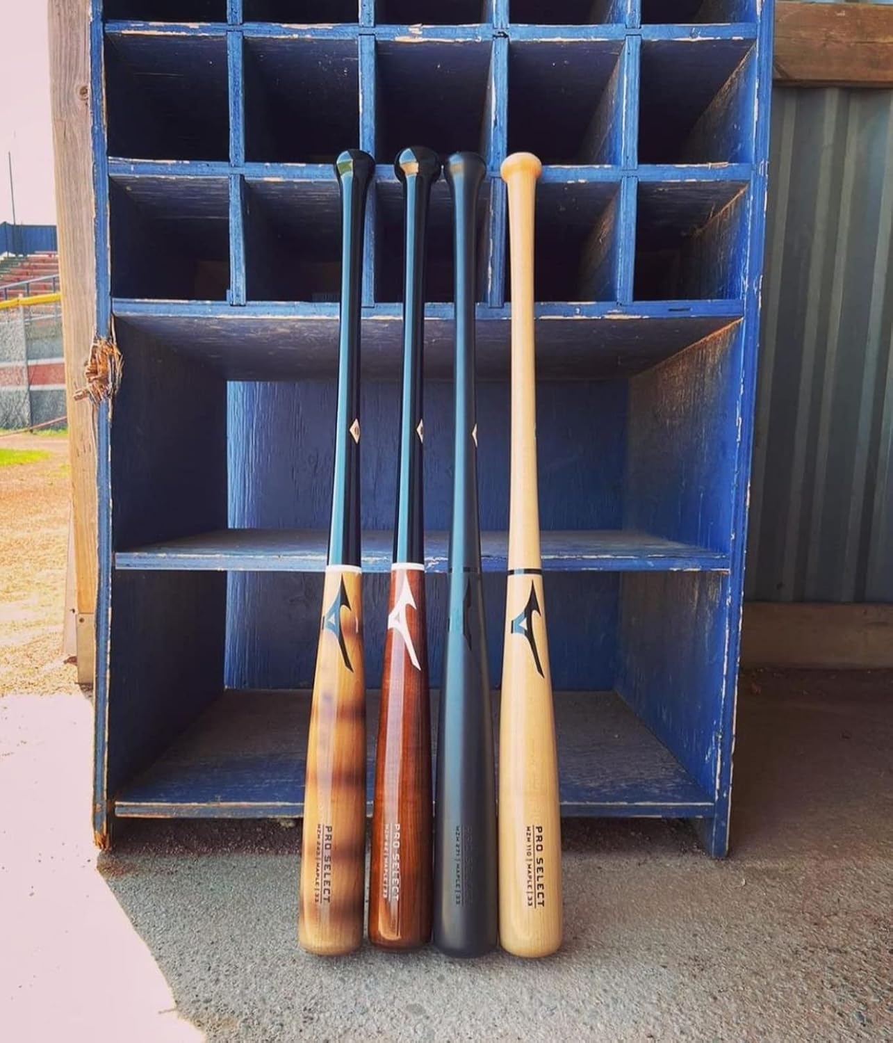 image:imageMizuno Pro Select Maple Wood Baseball Bat Rock Hard Maple Compressed Barrel Ink Dot Cupped EndPro Select MZM 110