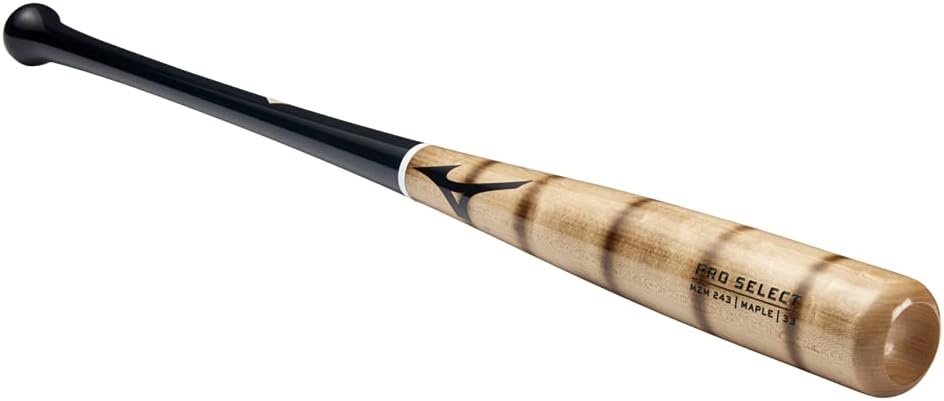 image:imageMizuno Pro Select Maple Wood Baseball Bat Rock Hard Maple Compressed Barrel Ink Dot Cupped EndPro Select MZM 243