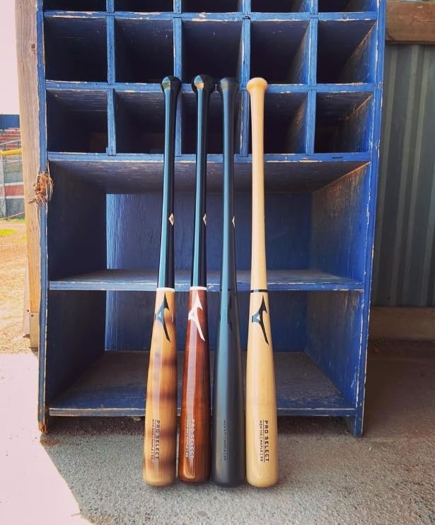 image:imageMizuno Pro Select Maple Wood Baseball Bat Rock Hard Maple Compressed Barrel Ink Dot Cupped EndPro Select MZM 243