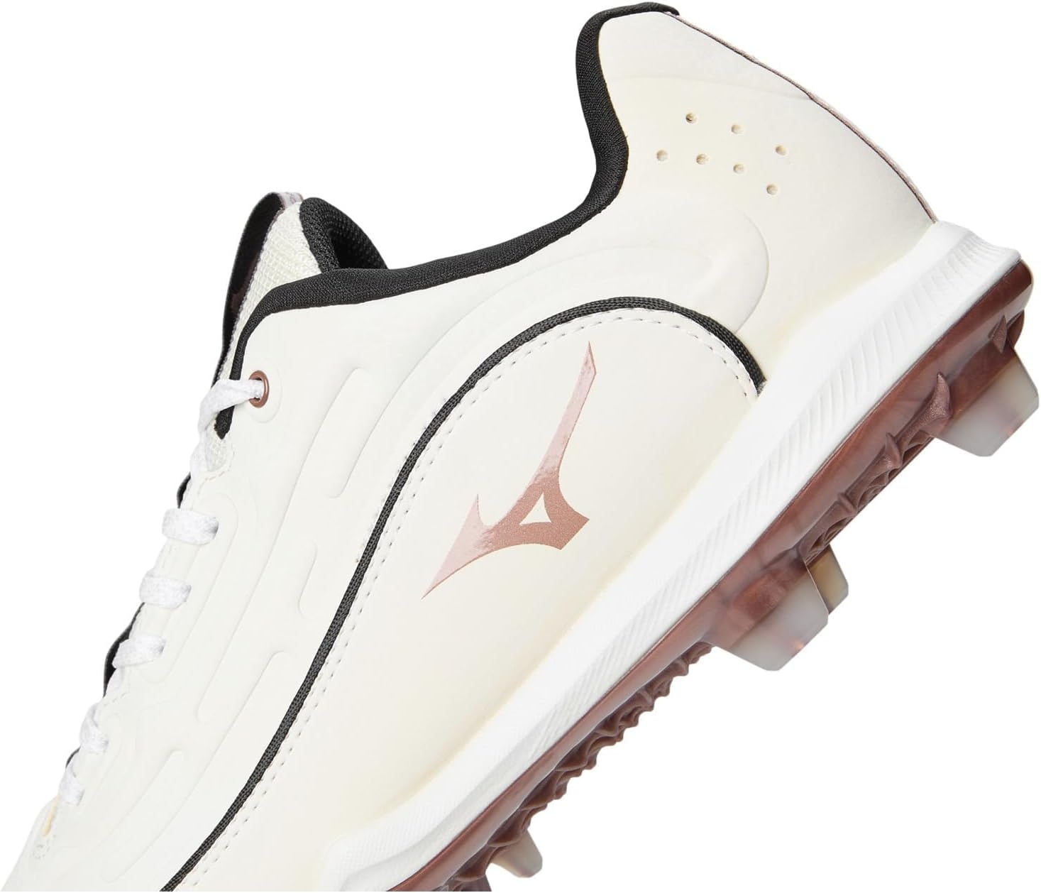 image:imageMizuno Womens Finch Elite 6 Low TPU Softball CleatsWhiteRose Gold