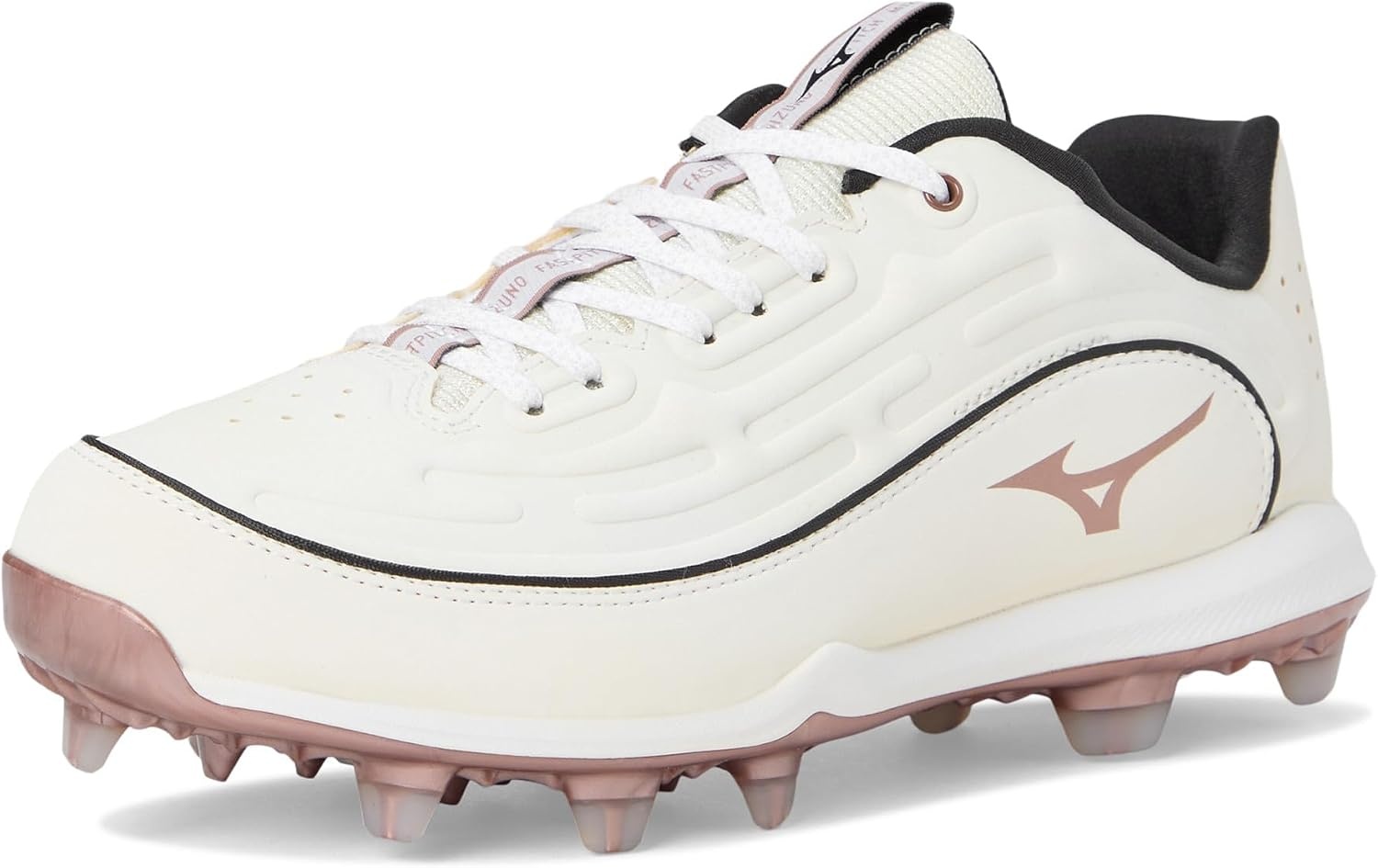 image:imageMizuno Womens Finch Elite 6 Low TPU Softball CleatsWhiteRose Gold