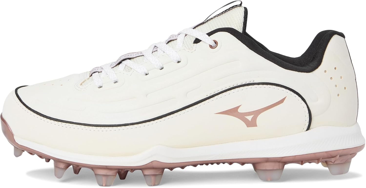 image:imageMizuno Womens Finch Elite 6 Low TPU Softball CleatsWhiteRose Gold
