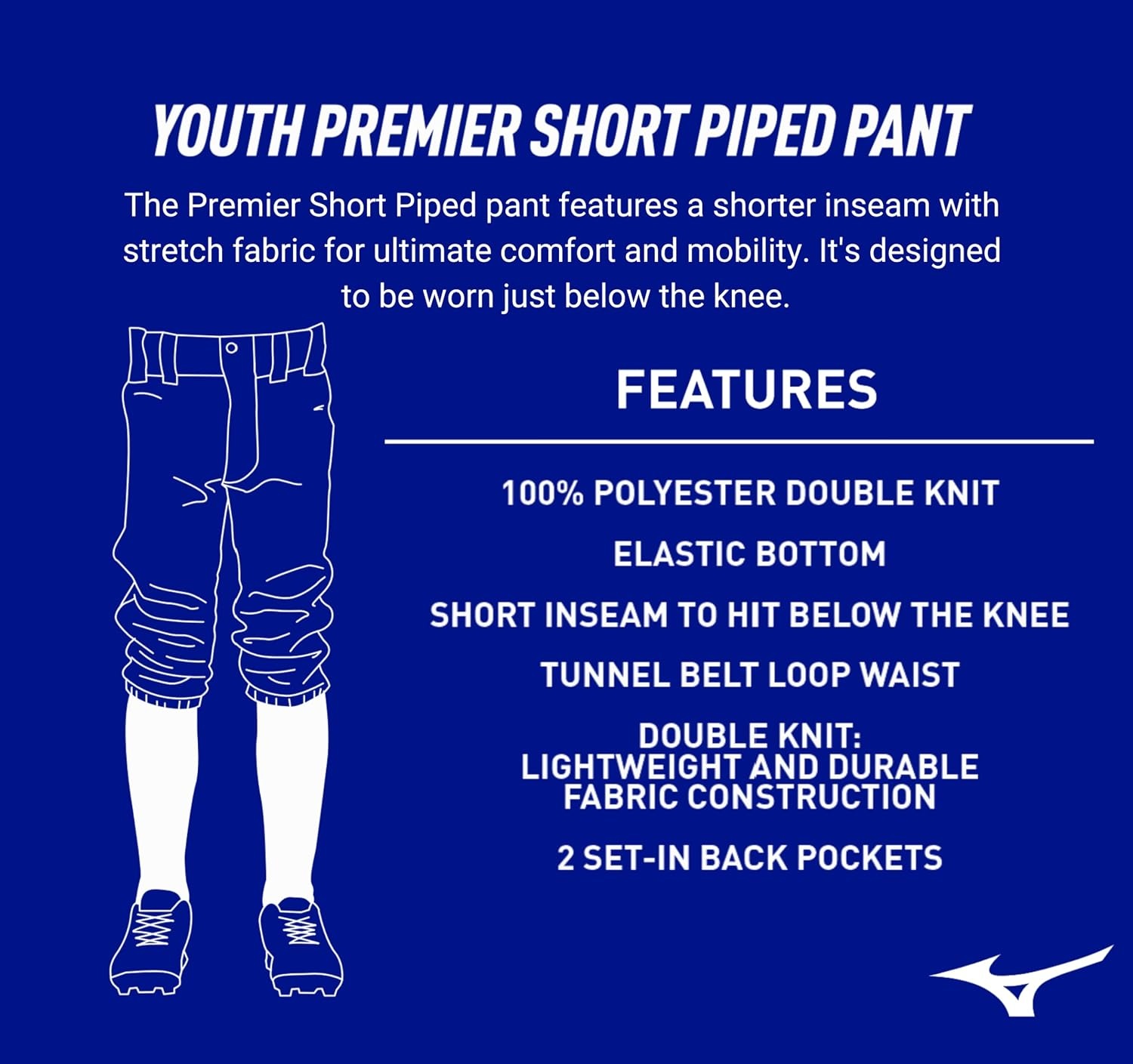 image:imageMizuno Youth Premier Piped Short Baseball PantGreyRed