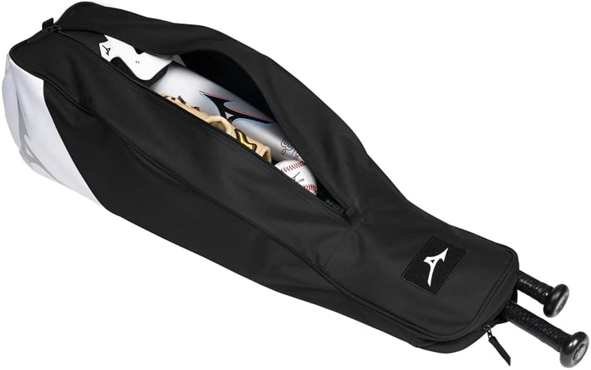image:imageMizuno Youth Stick Bag Youth Baseball and Youth Softball Bag Holds 2 Bats J Hook for Fence Hanging Carry as Tote or Backpack Large Main CompartmentBlackWhite