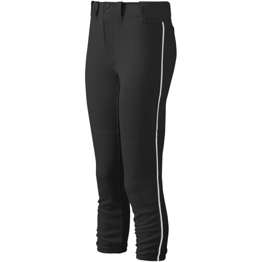 image:imageMizuno Adult Womens Belted Piped Fastpitch Softball PantBlackwhite