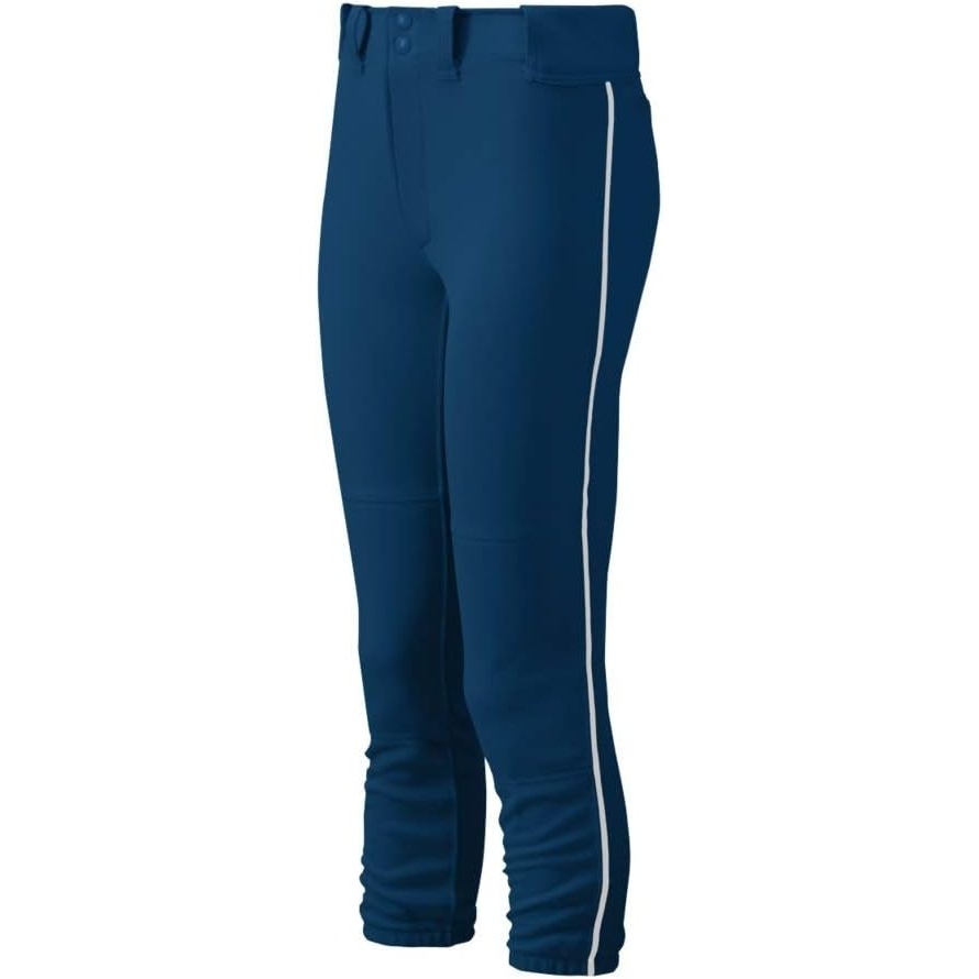 image:imageMizuno Adult Womens Belted Piped Fastpitch Softball PantNavywhite