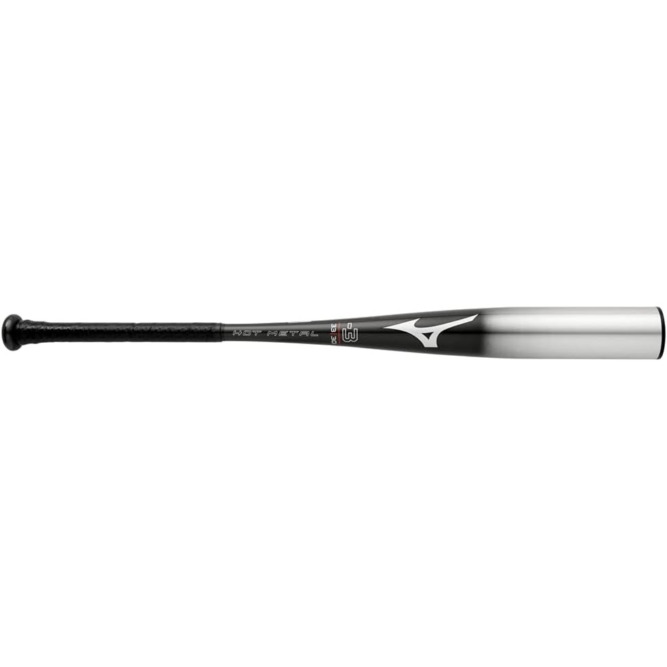image:imageMizuno B22HOT METAL 3 BBCOR Baseball Bat 2022 2 58 inch Barrel 1 Piece Aluminum Hot Metal Alloy CORTECH Barrel Optimized End Cap SpeedHelix GripB22HOT METAL BBCOR Baseball Bat 3