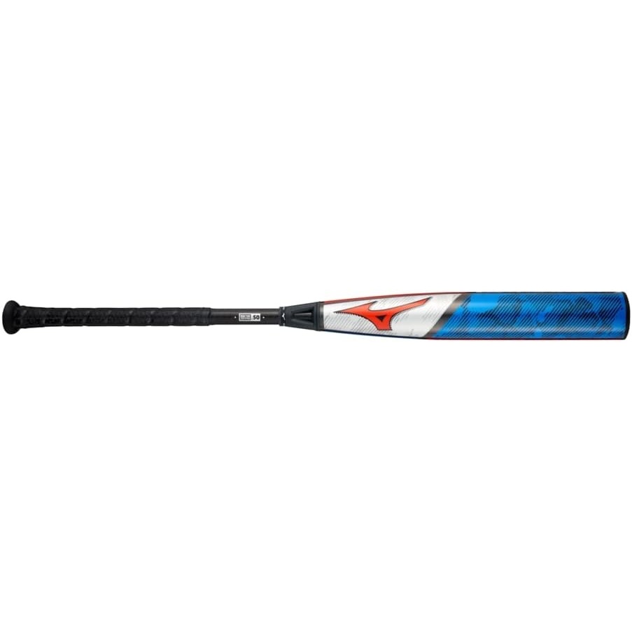 image:imageMizuno B23PWR CRBN 3 BBCOR Baseball Bat 2 58 inch Barrel 2 Piece Composite Detonator Cor Dual Frequency Damper Black Onyx Carbon SpeedHelix GripB23PWR CRBN 3 BBCOR Baseball Bat
