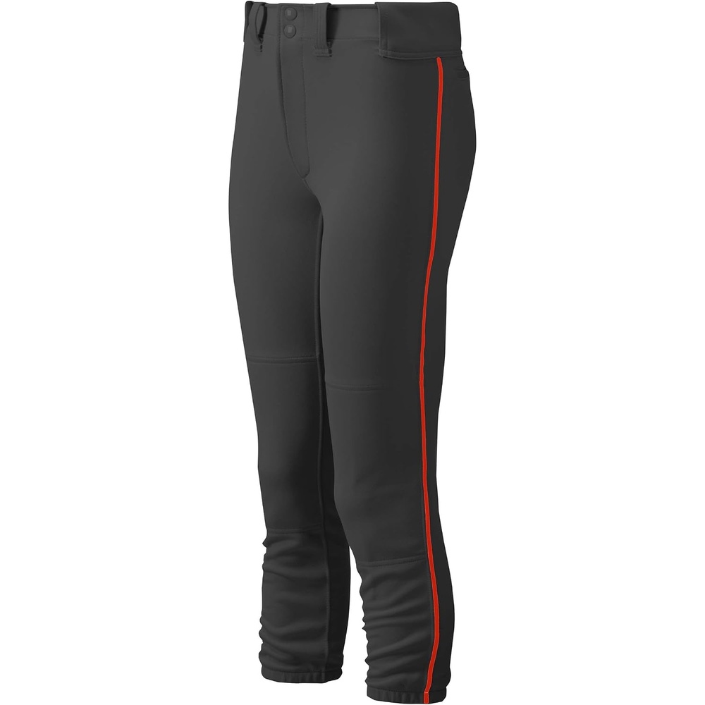 image:imageMizuno Girls Youth Belted Piped Softball PantBlackRed