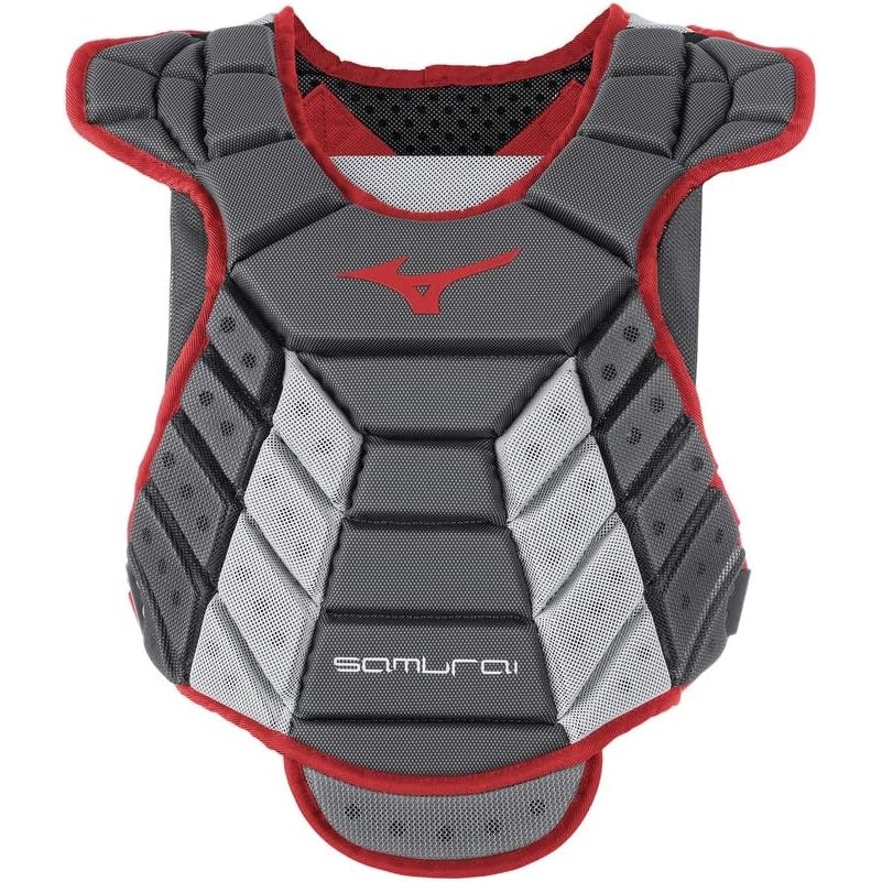 image:imageMizuno Mizuno Samurai Womens Fastpitch Softball Chest ProtectorGreyCardinal