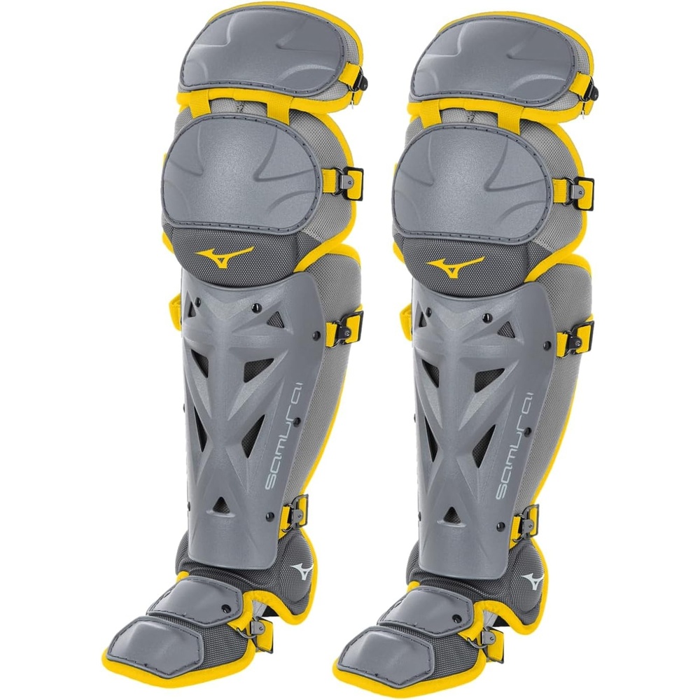 image:imageMizuno Womens Samurai Fastpitch Softball Shin GuardsGreyYellow