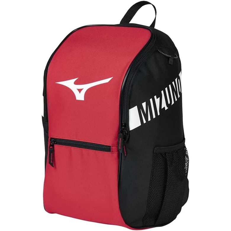 image:imageMizuno Youth Future Backpack  Youth Baseball amp Youth Softball Bag  2 Sleeves for BatsWater Bottles Large Main CompartmentRedBlack