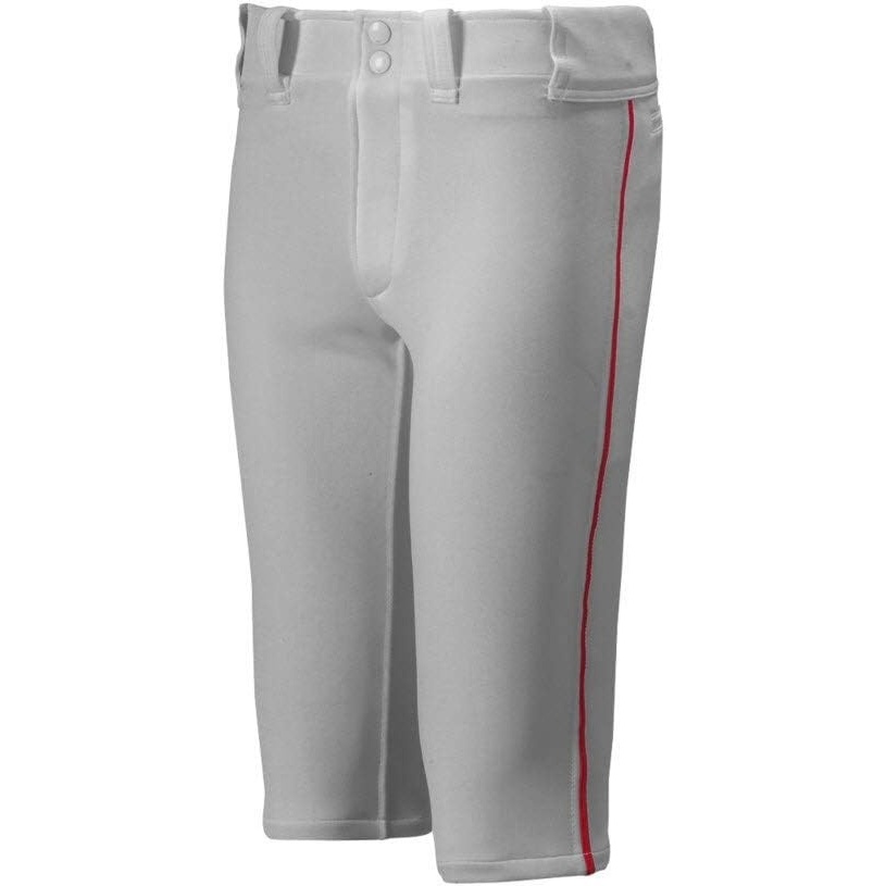 image:imageMizuno Youth Premier Piped Short Baseball PantGreyRed