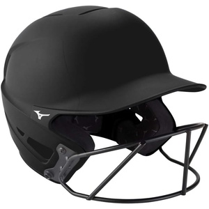 Mizuno Adult F6 Fastpitch Softball Batting Helmet with Mask(Black)