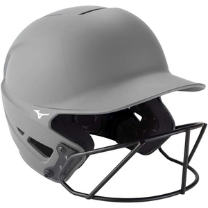 Mizuno Adult F6 Fastpitch Softball Batting Helmet with Mask(Grey)
