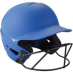 Mizuno Adult F6 Fastpitch Softball Batting Helmet with Mask(Royal)