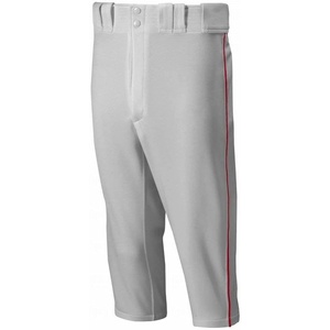 Mizuno Adult Men’s Premier Piped Short Baseball Pant(Grey/Red)