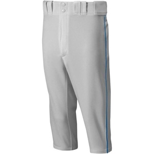 Mizuno Adult Men’s Premier Piped Short Baseball Pant(Grey/Royal)