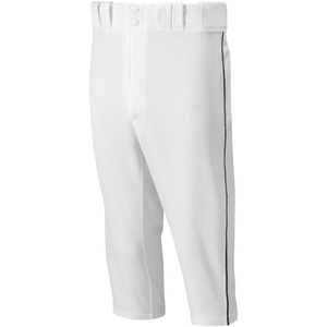 Mizuno Adult Men’s Premier Piped Short Baseball Pant(White/Black)