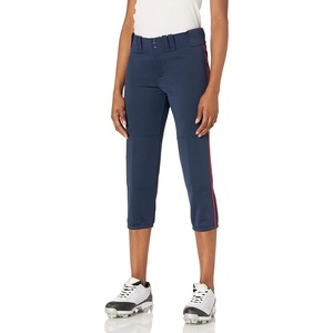 Mizuno Adult Women’s Belted Piped Fastpitch Softball Pant(Navy-red)