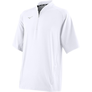 Mizuno Mens Gametime Short Sleeve Hitting Jacket(White)