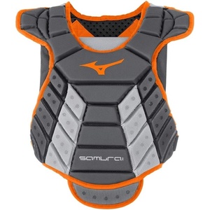 Mizuno Mizuno Samurai Women’s Fastpitch Softball Chest Protector(Grey/Orange)