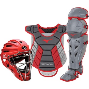 Mizuno Mizuno Women’s Samurai Boxed Catcher’s Gear Set(Grey/Red)