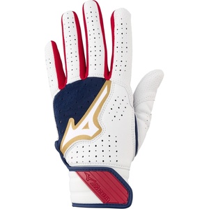 Mizuno Pro Select Fastpitch Women’s Softball Batting Glove(Navy-Red)