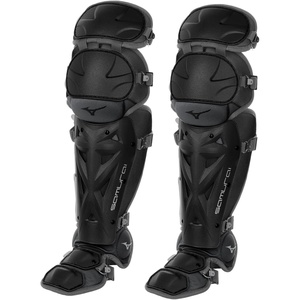 Mizuno Women’s Samurai Fastpitch Softball Shin Guards(Black/Grey)