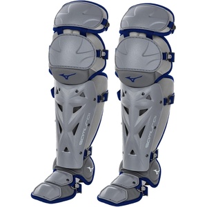Mizuno Women’s Samurai Fastpitch Softball Shin Guards(Grey/Navy)