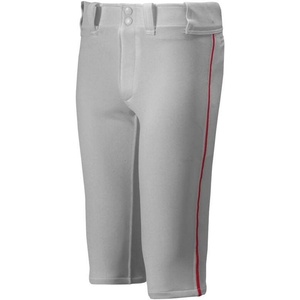 Mizuno Youth Premier Piped Short Baseball Pant(Grey/Red)