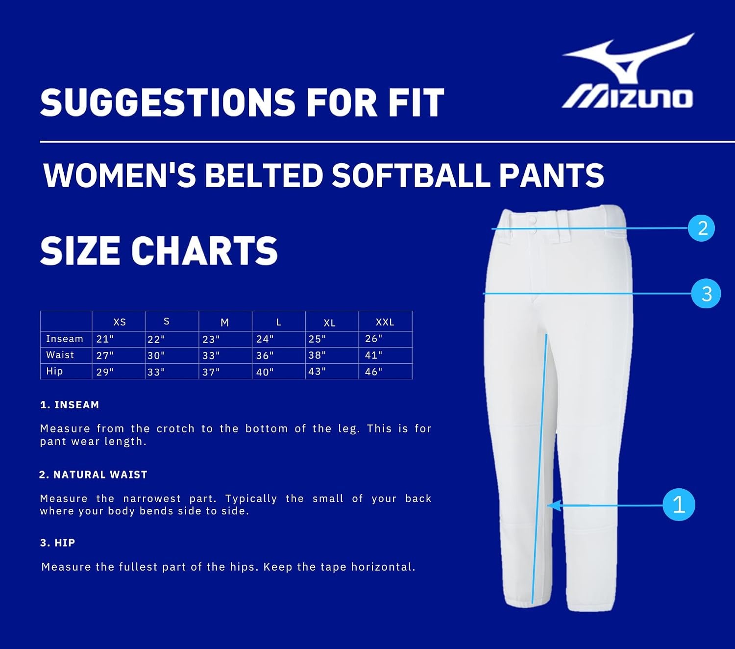 image:imageMizuno Adult Womens Belted Low Rise Fastpitch Softball PantMulti