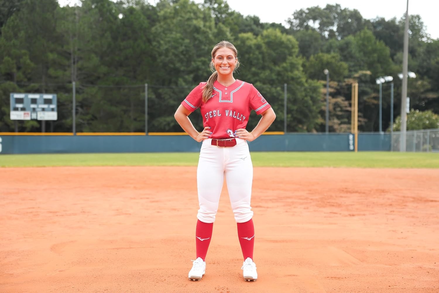 image:imageMizuno Girls Belted Stretch Softball PantGrey