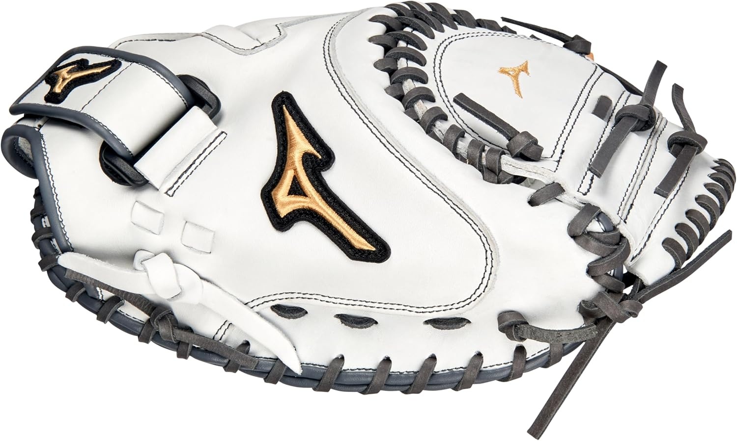 image:imageMizuno MVP Prime FastpitchWhiteGrey Catchers Mitt