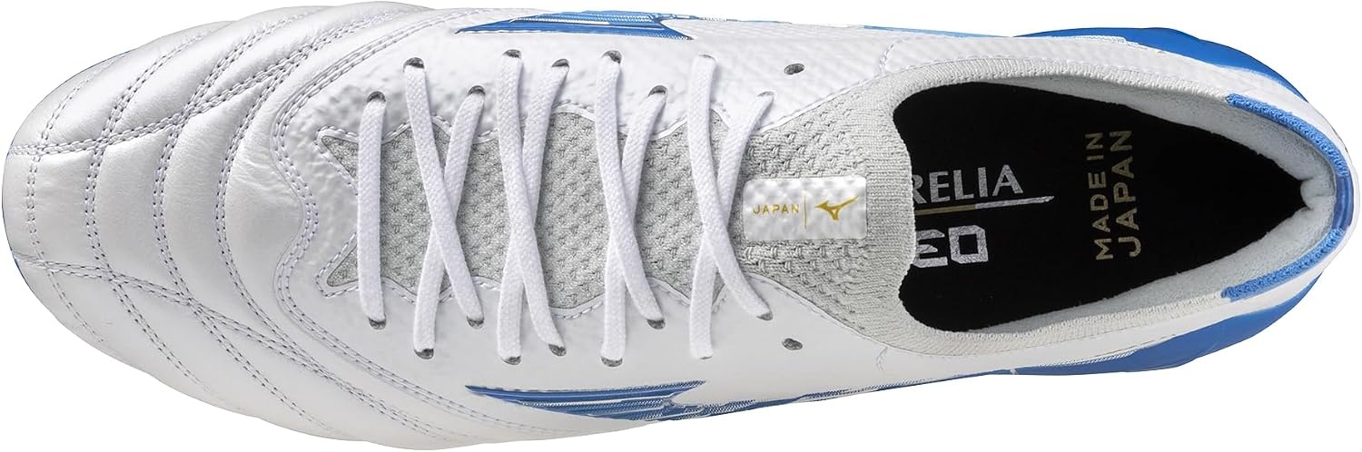 image:imageMizuno Mens Morelia Neo IV Beta Made in Japan Kl Soccer ShoeWhiteMugen Blue