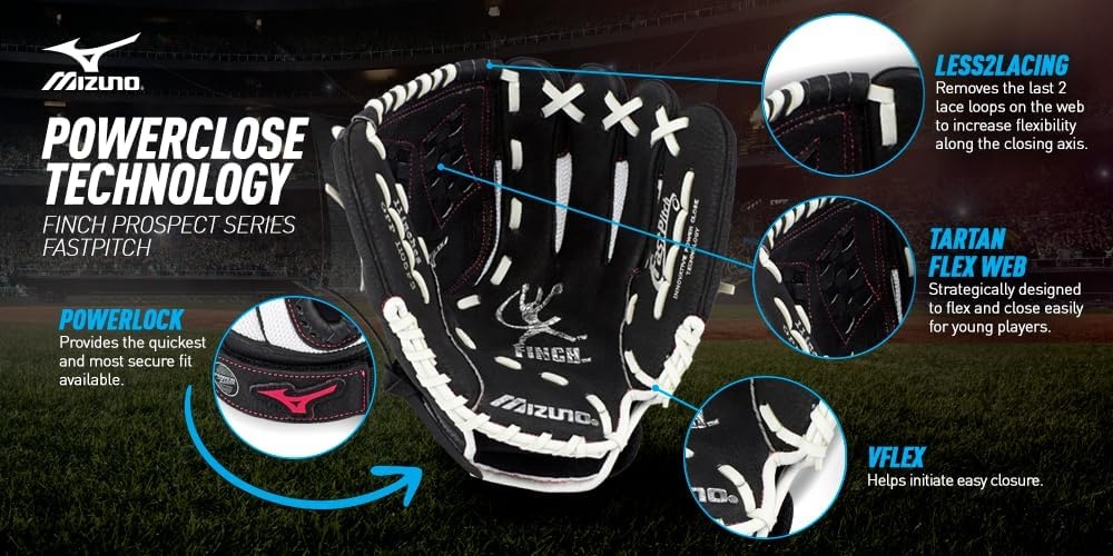 image:imageMizuno Prospect Finch YouthRight Hand WhiteBlack R009