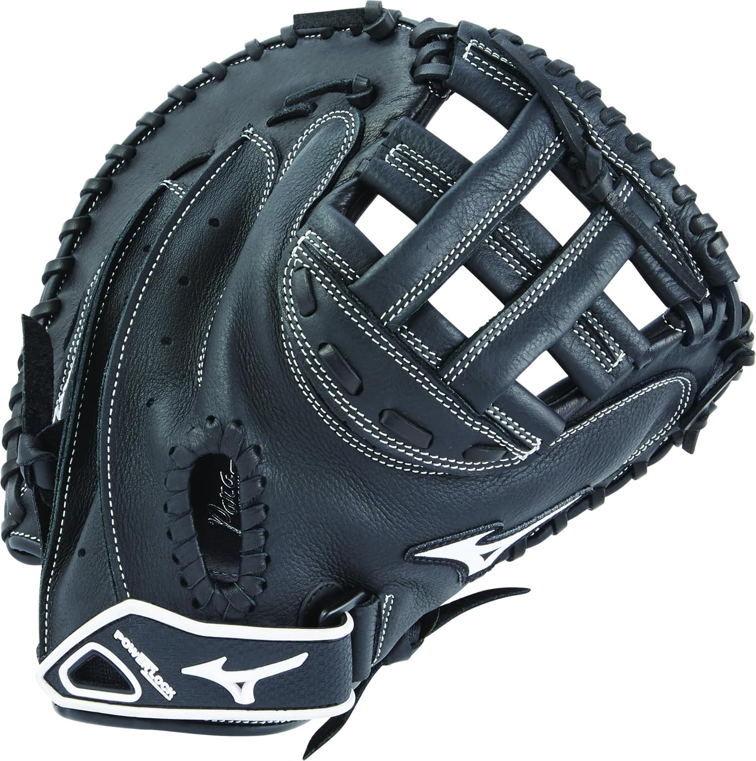 image:imageMizuno Prospect Select Fastpitch Softball Glove Series Full Grain Leather Female Specific Patterns Buttersoft Palm LinerBlackWhite Catchers Mitt