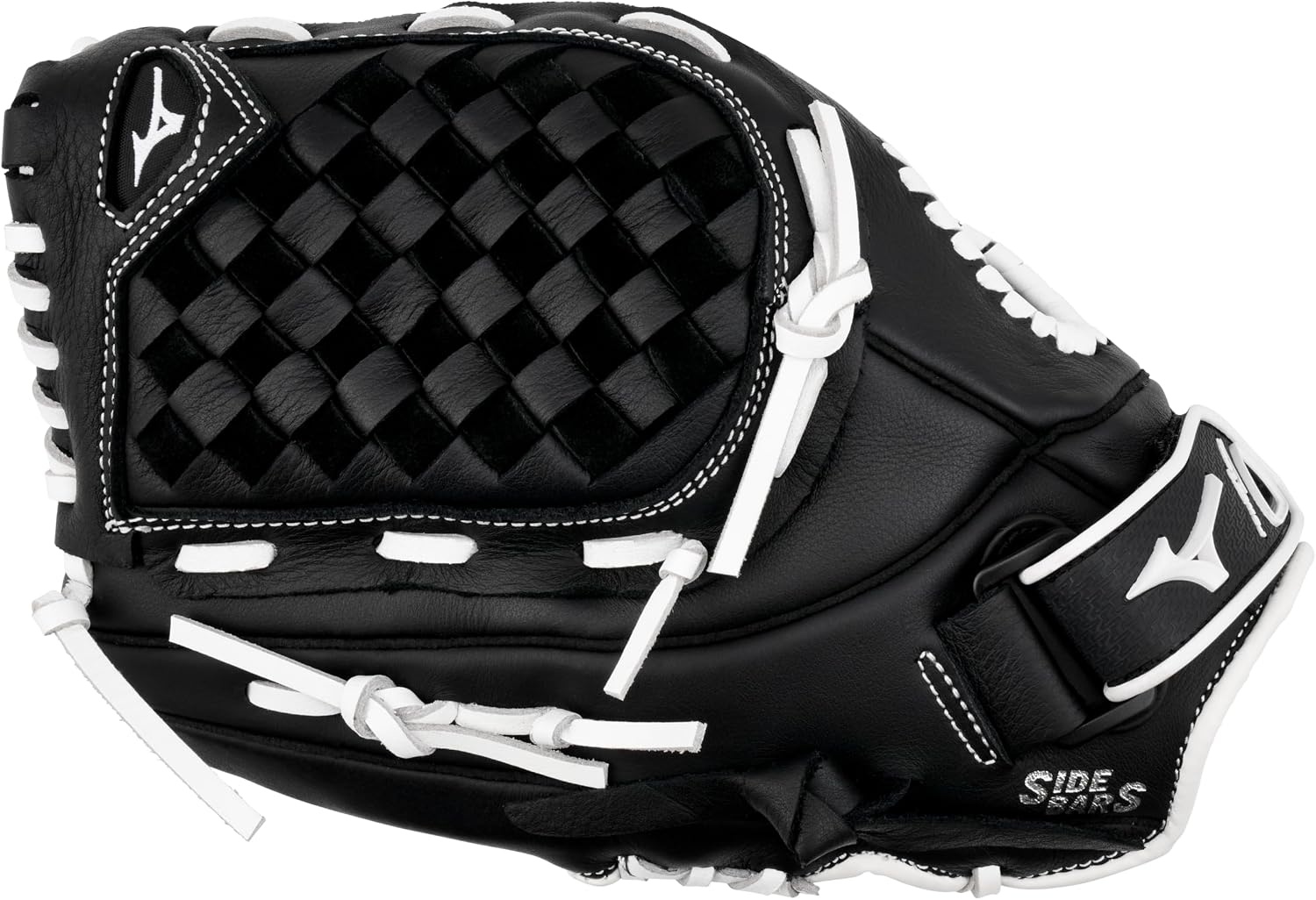 image:imageMizuno Prospect Select Fastpitch Softball Glove Series Full Grain Leather Female Specific Patterns Buttersoft Palm LinerTartan Flex Web BlackWhite