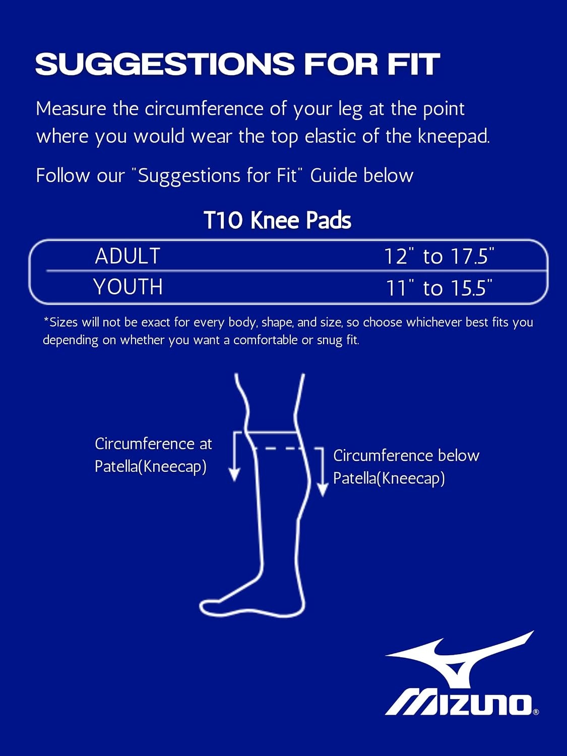 image:imageMizuno T10 Plus Kneepad Adult amp YouthBlack
