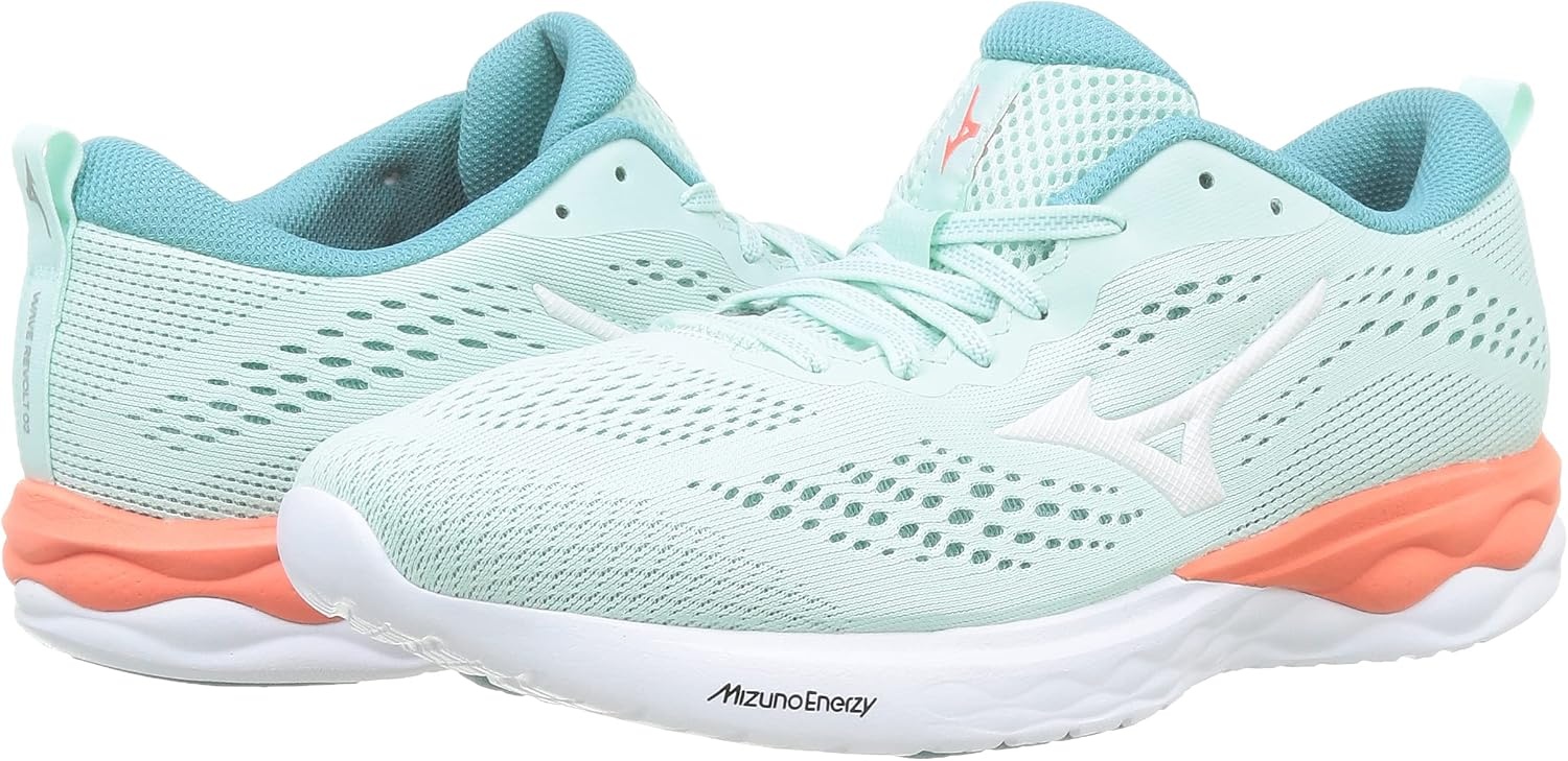 image:imageMizuno Unisex Adult Wave Revolt 2Faqua White Lcoral