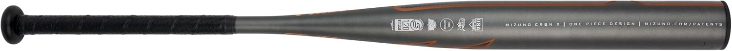 image:imageMizuno Womens F26CRBN X 10 Fastpitch Softball Bat WhiteOrange 33 Inches