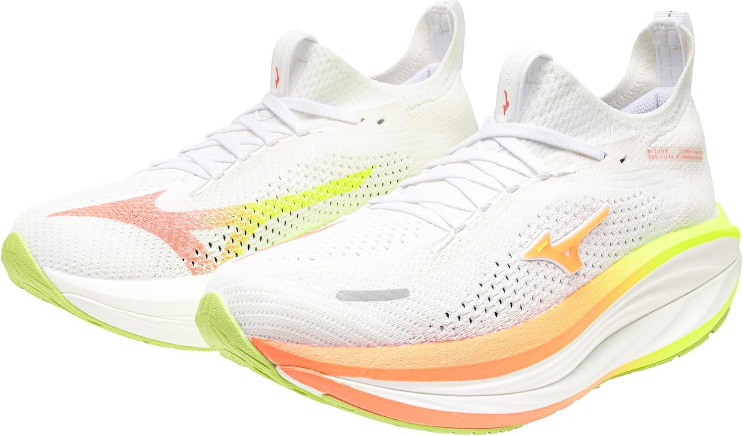 image:imageMizuno Womens Wave Neo Vista 3 Running Shoe WhiteFlamingo Coral US Womens 65Whiteflamingo Coral